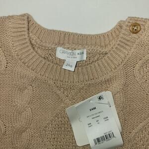 Grayson‎ Mini Sweater Fisherman Knit 24 Months Brown Tan New